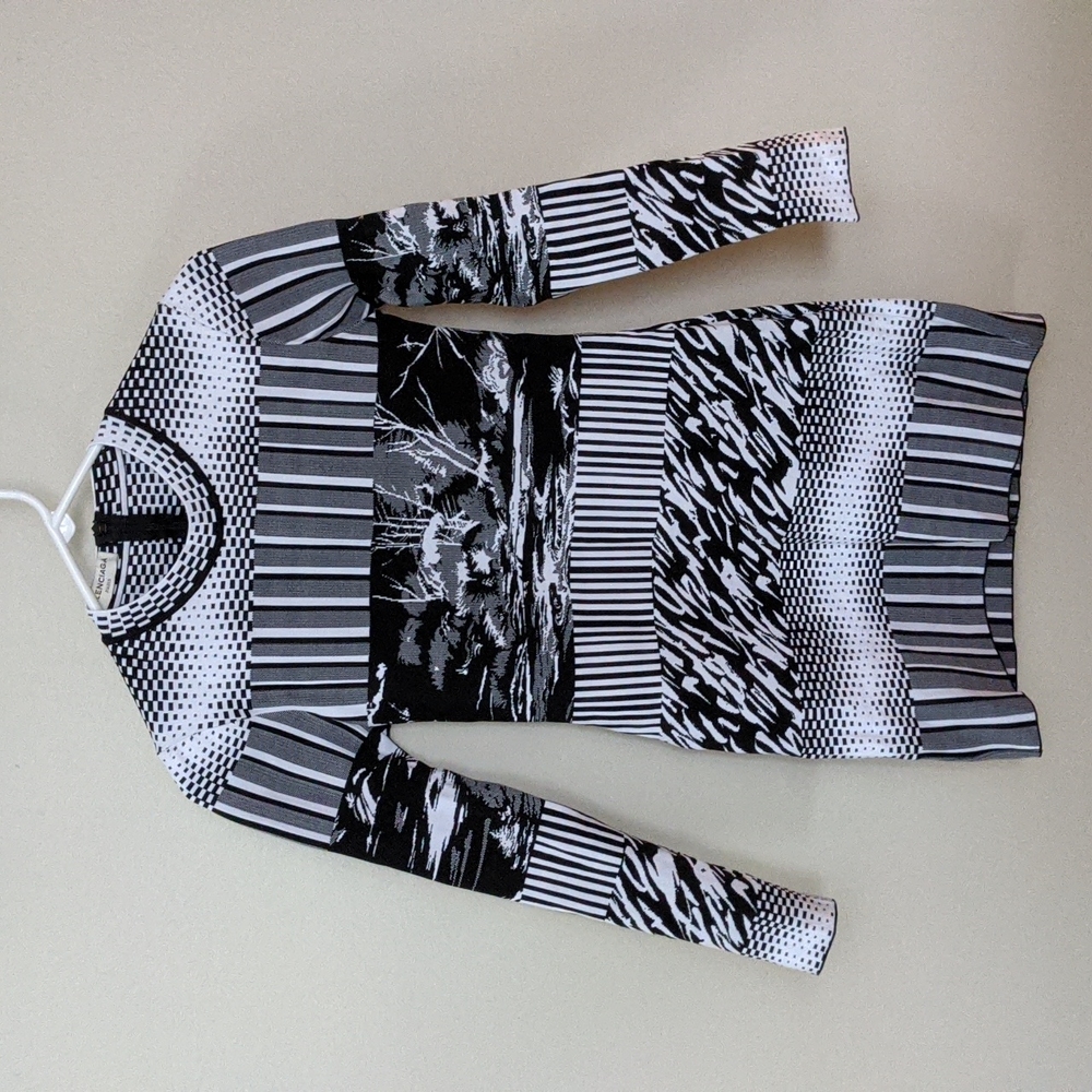 Balenciaga Mixed Pattern Dress
